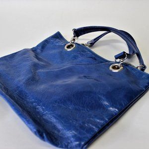 Maurizio Taiuti Blue Leather Italy Made Handbag